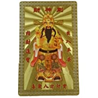No-Branded Tarjeta Dorada 2pcs Cobre Amuleto Feng Shui Carta de la Fortuna Suerte traer Buena Suerte Aumentar la Riqueza…